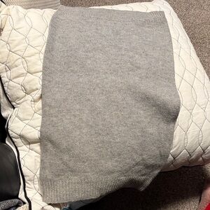 H&M Women's Gray Knit strapless sweater/ pencil skirt